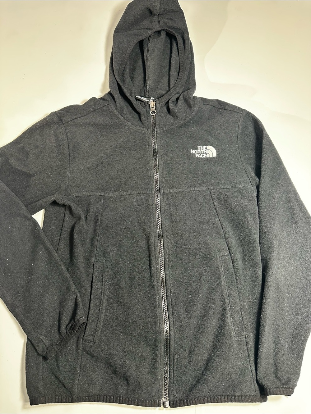 The North Face Black Hooded Full-Zip Fleece Jacket